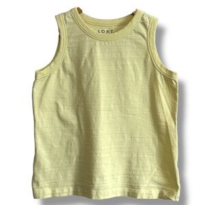 LOFT Cotton Harbor Tank Top Size Petite Medium Minimalist Normcore Preppy Yellow